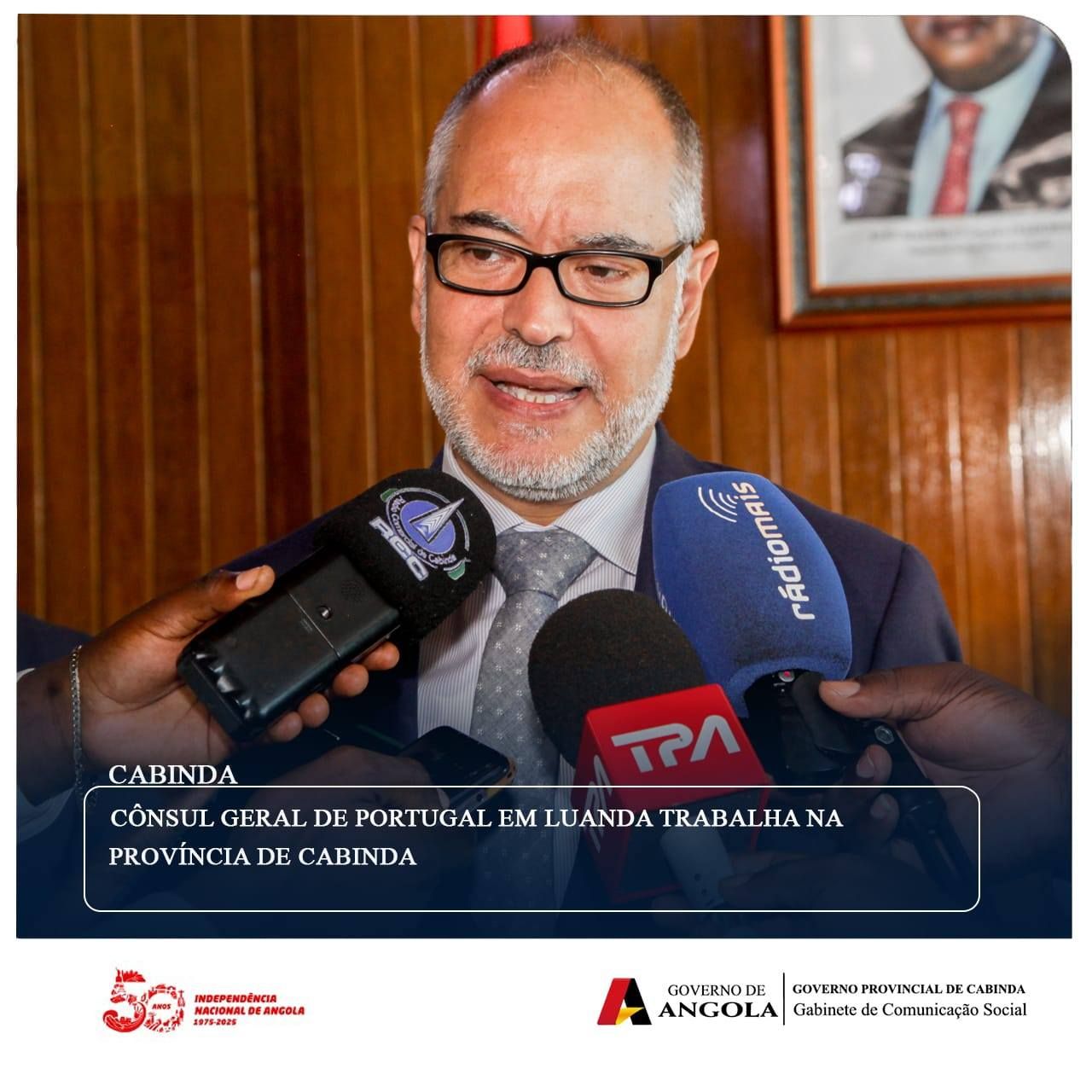 CABINDA CÔNSUL GERAL DE PORTUGAL EM LUANDA TRABALHA NA PROVÍNCIA DE CABINDA