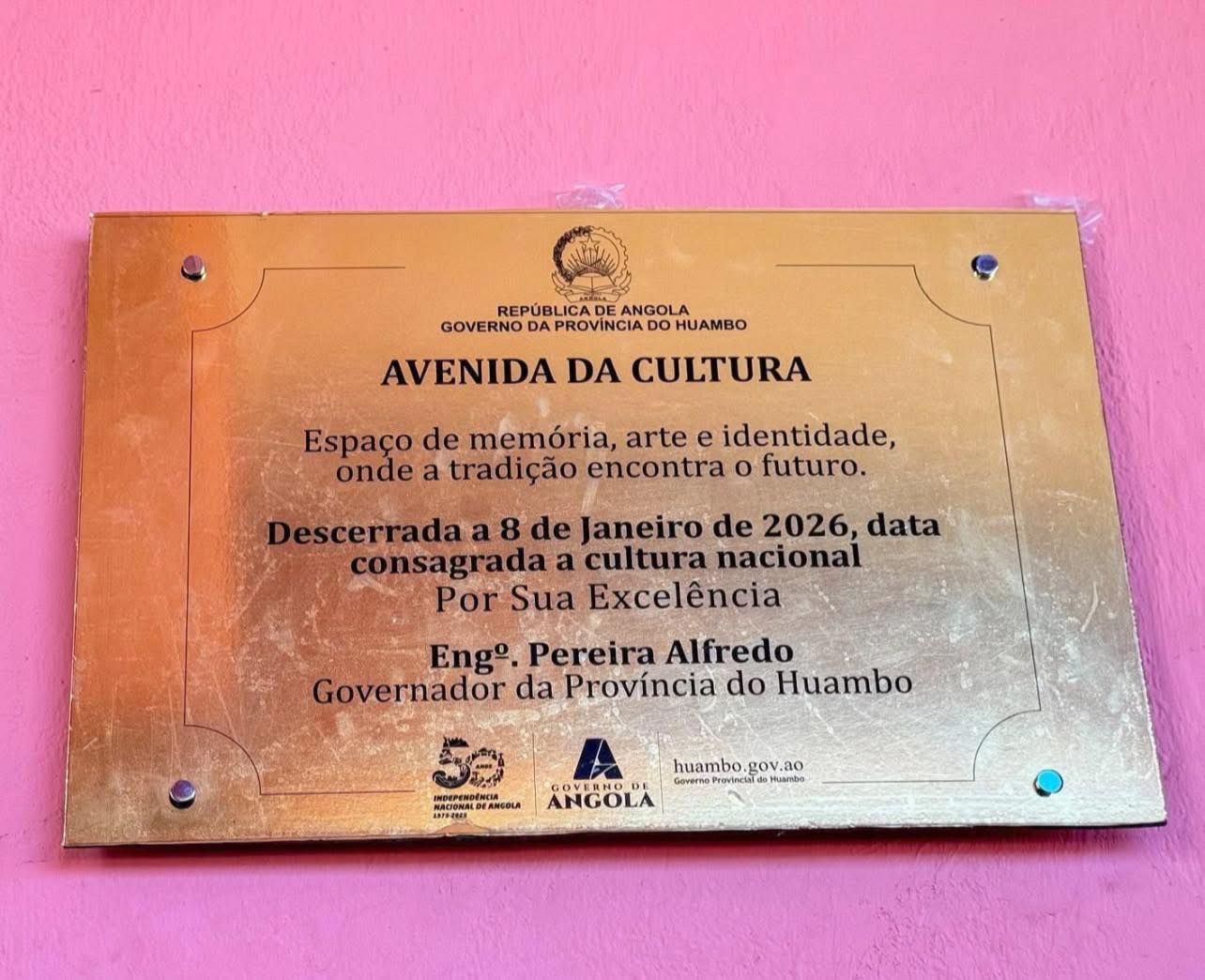 INSTITUCIONALIZAÇÃO DA AVENIDA DA CULTURA MARCA NO HUAMBO CELEBRAÇÕES DO 8 DE JANEIRO