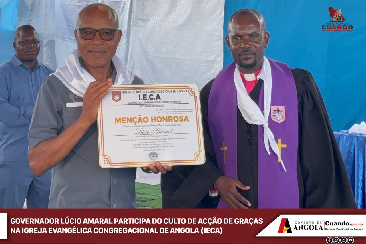 GOVERNADOR DO CUANDO APELA A COLABORAÇÃO DA IGREJA NA MORALIZAÇÃO DA SOCIEDADE
