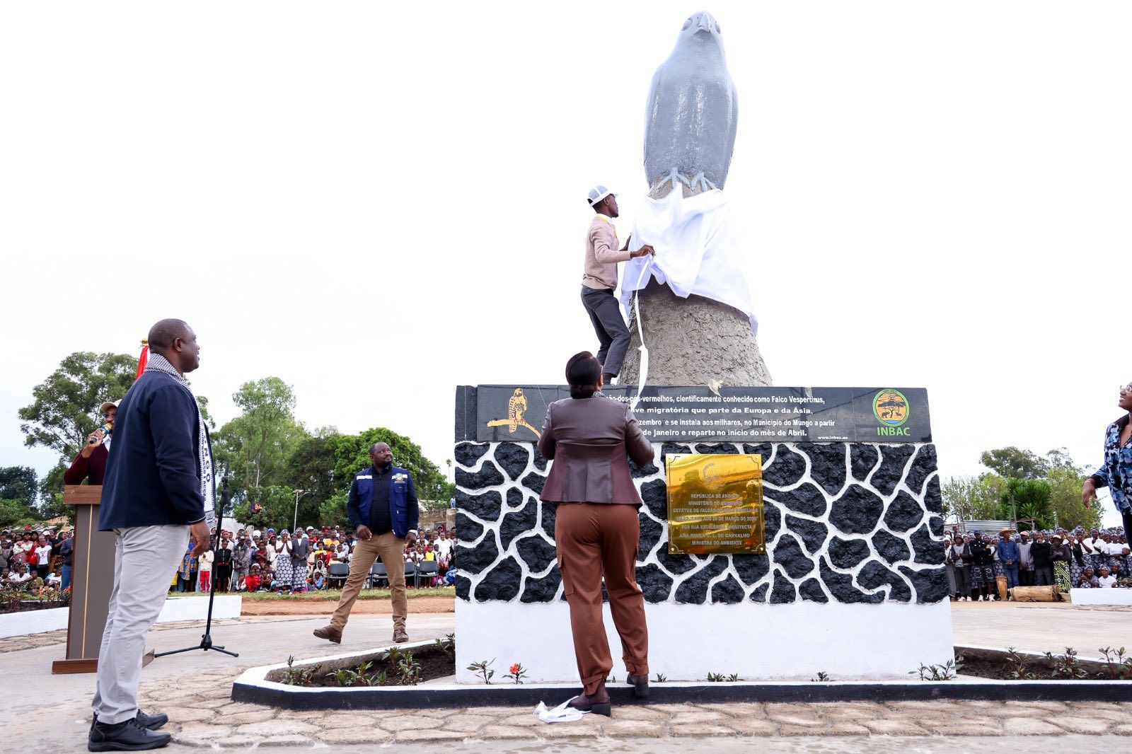 ESTÁTUA DO FALCÃO PEREGRINO DE PÉS VERMELHOS REFORÇA VALORIZAÇÃO DE FENÔMENO NATURAL