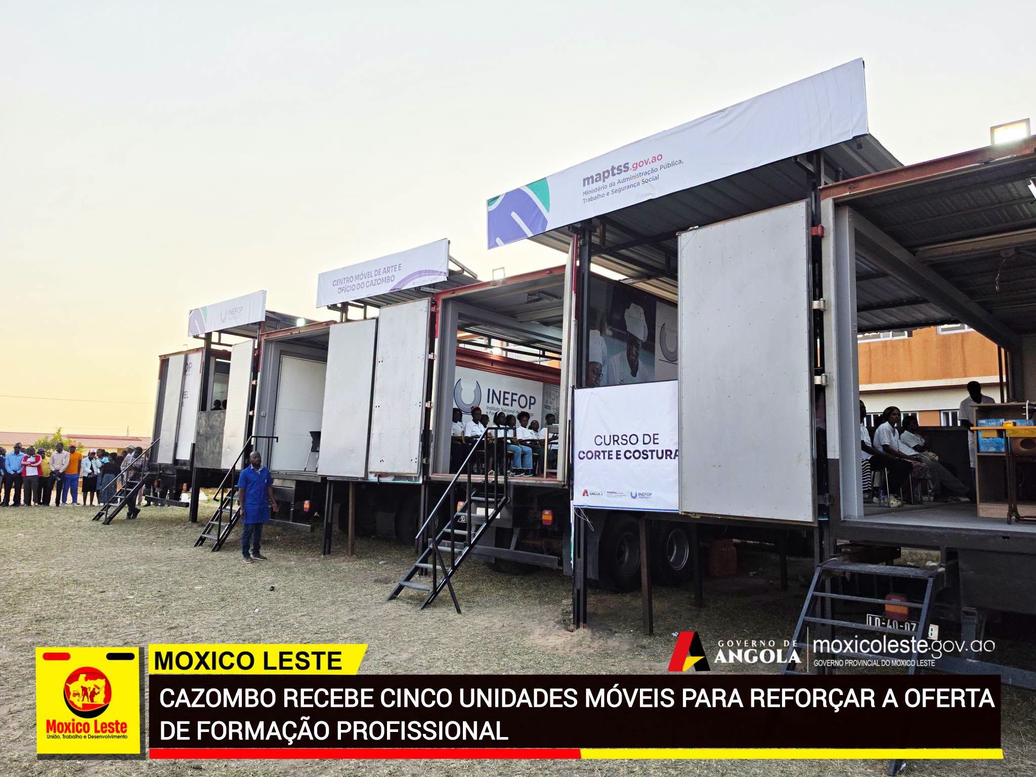 CAZOMBO RECEBE CINCO UNIDADES MÓVEIS PARA REFORÇAR A OFERTA DE FORMAÇÃO PROFISSIONAL