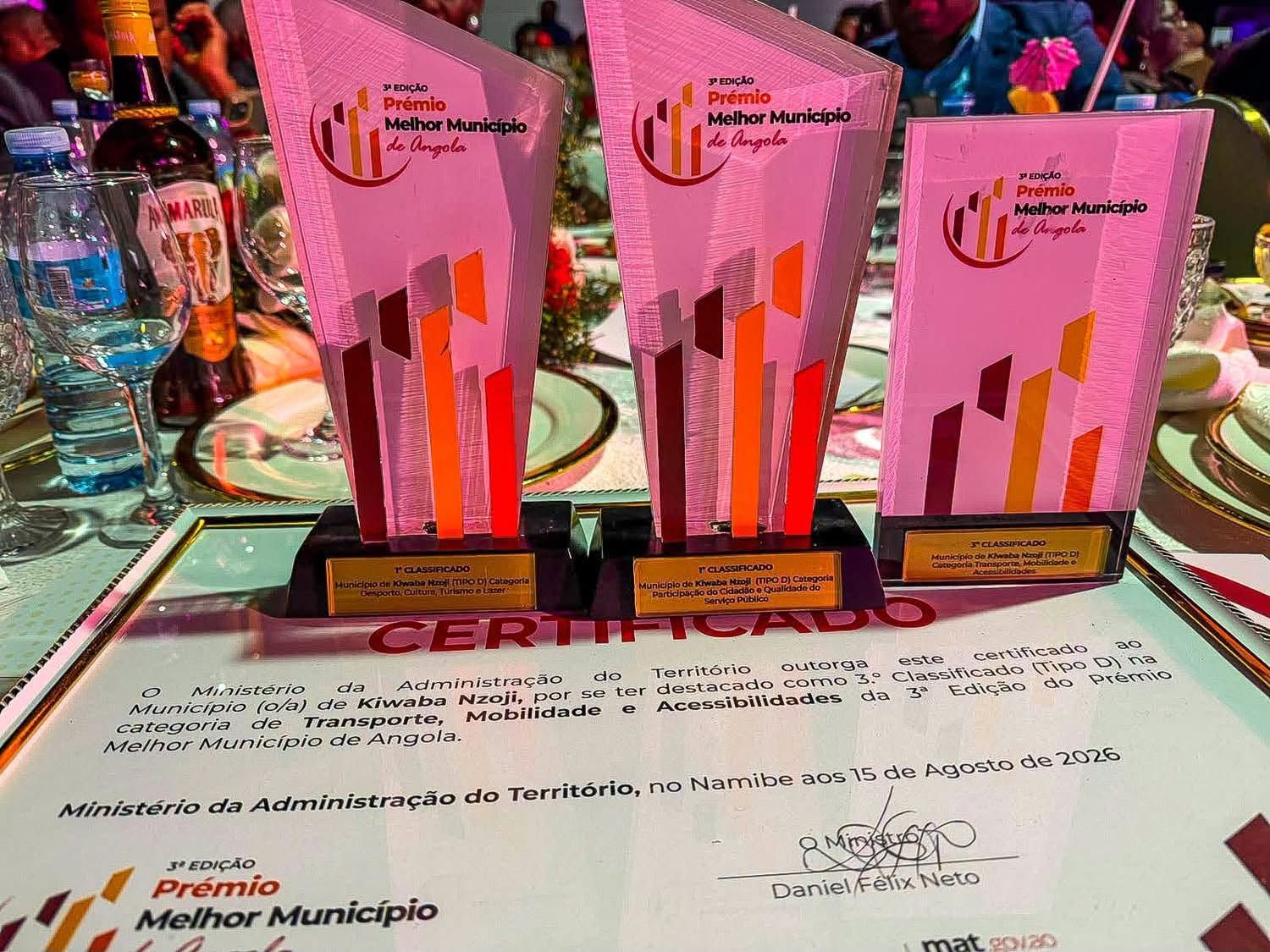 PROVÍNCIA DE MALANJE CONQUISTA 15 DISTINÇÕES NA III GALA DO PRÉMIO MELHOR MUNICÍPIO DE ANGOLA