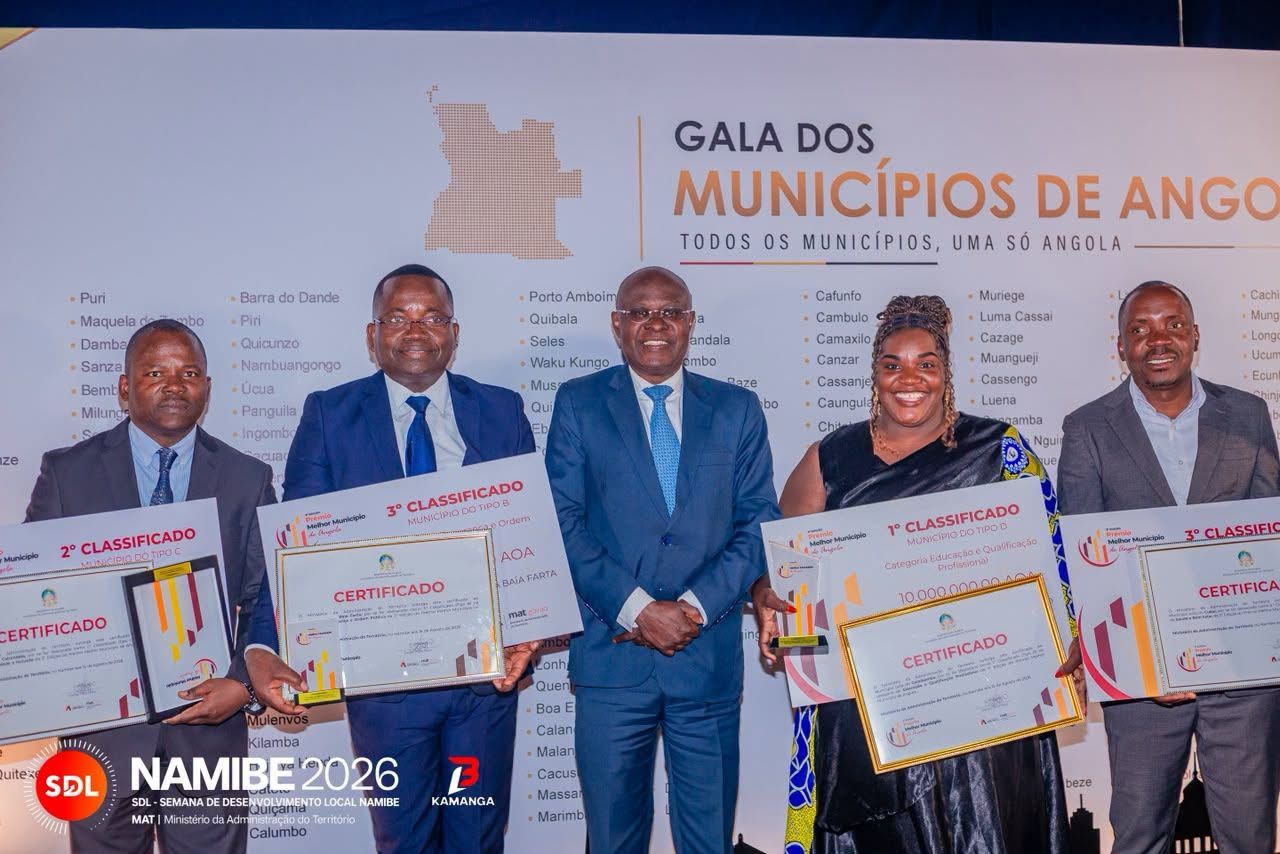 CAIMBAMBO E IAMBALA ENTRE OS MUNICÍPIOS DISTINGUIDOS NA 3.ª EDIÇÃO DO PRÉMIO MELHOR MUNICÍPIO DE ANGOLA