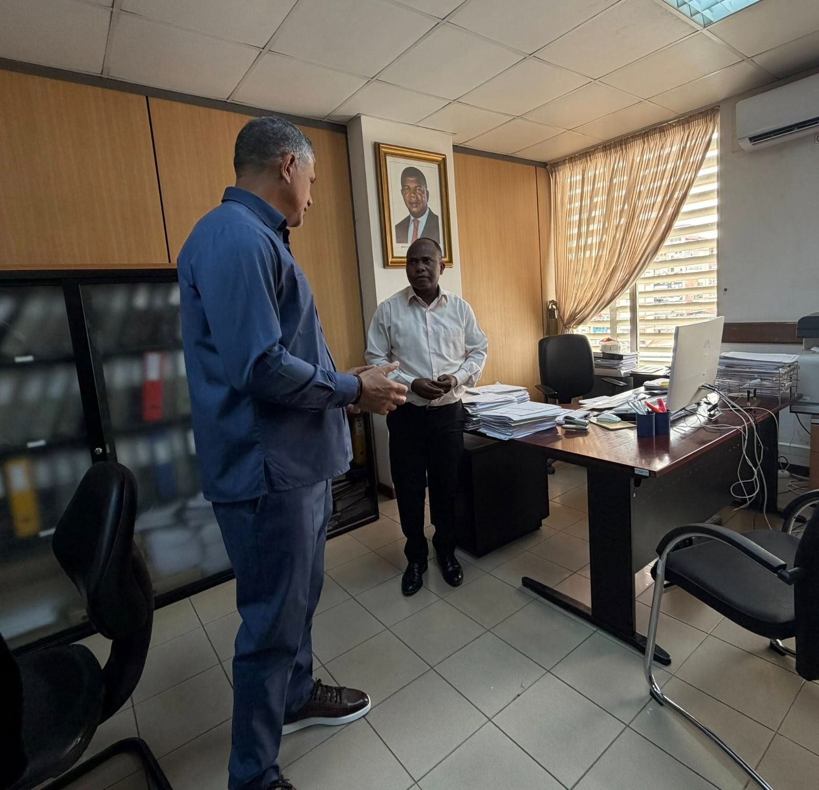 João Baptista Borges deseja um bom ano a funcionários da Sede do Ministério de Energia e Águas