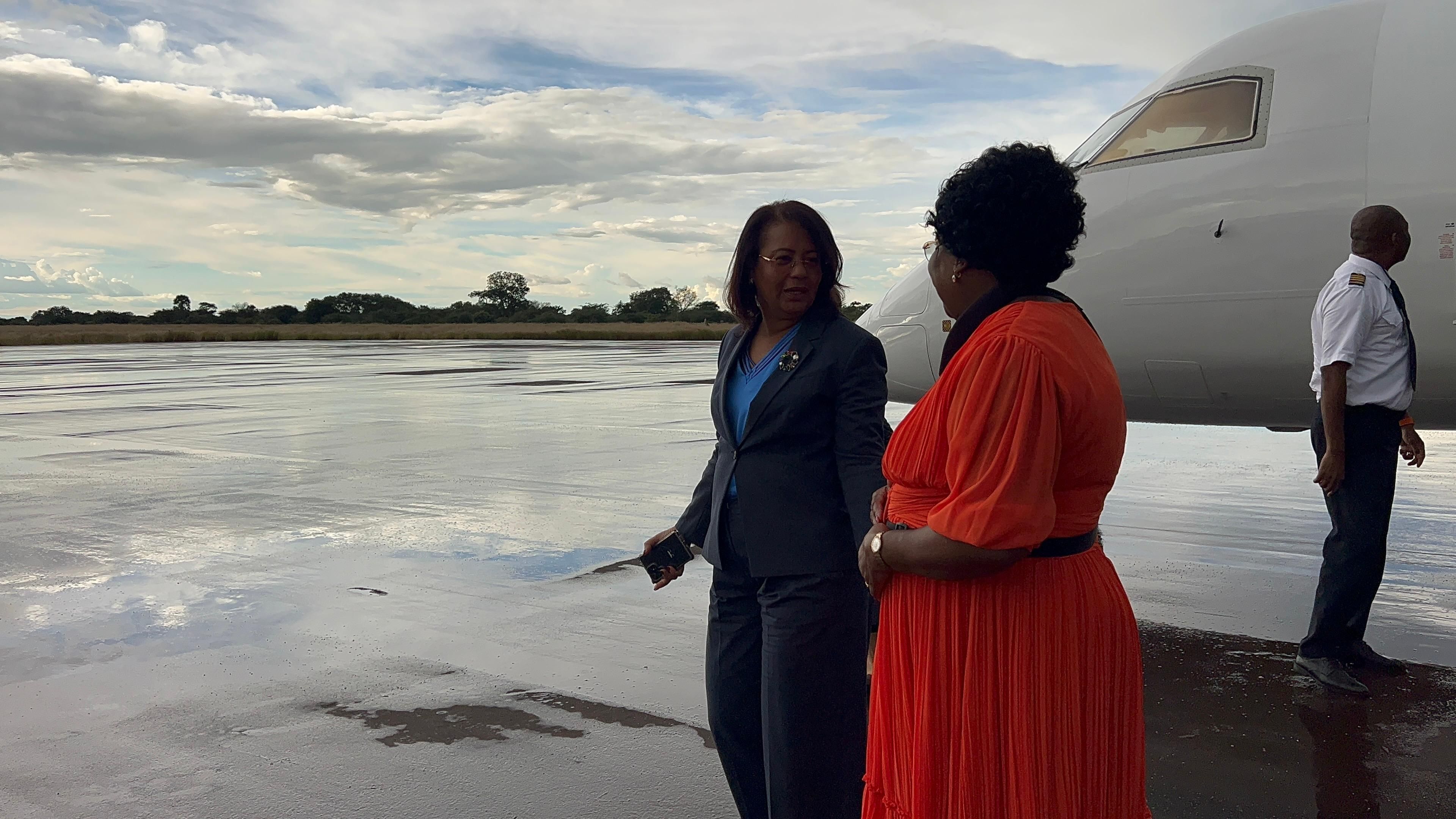 MINISTRA DO AMBIENTE CHEGA AO CUNENE EM CUMPRIMENTO DA SUA AGENDA DE TRABALHO NA REGIÃO SUL DO PAÍS.