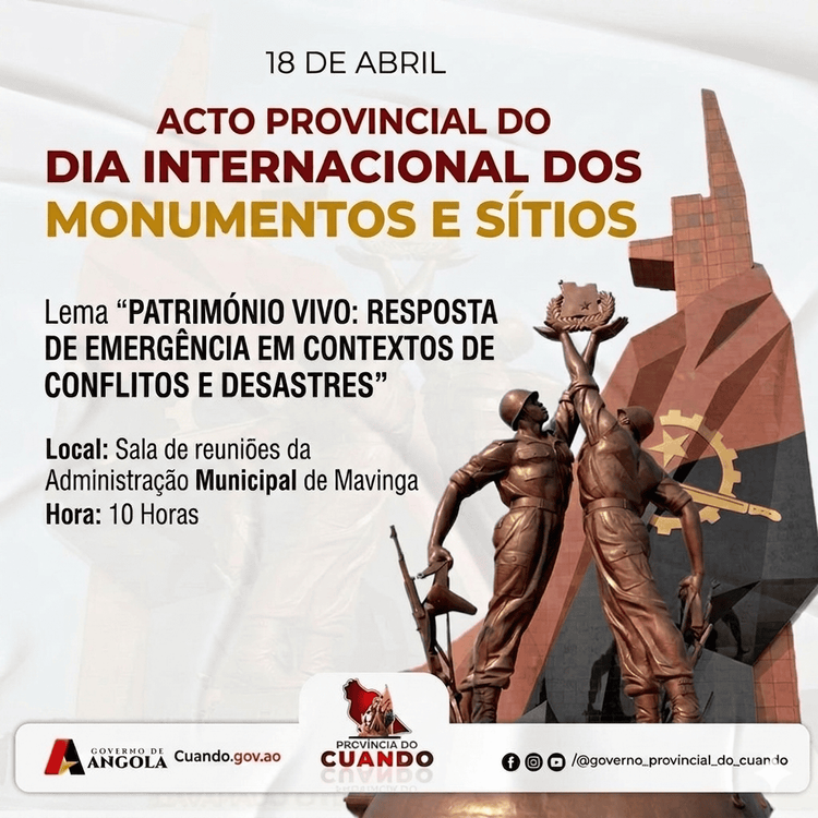 MAVINGA ACOLHE ACTO PROVINCIAL DO DIA INTERNACIONAL DOS MONUMENTOS E SÍTIOS