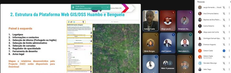 Webinar sobre Plataforma WebGIS DSS – Apoio à Tomada de Decisão para a Neutralidade da Degradação da Terra no Sul de Angola