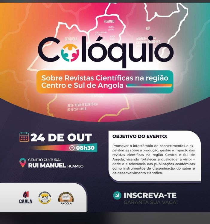 COLÓQUIO: Sobre Revistas Científicas na Região Centro e Sul de Angola