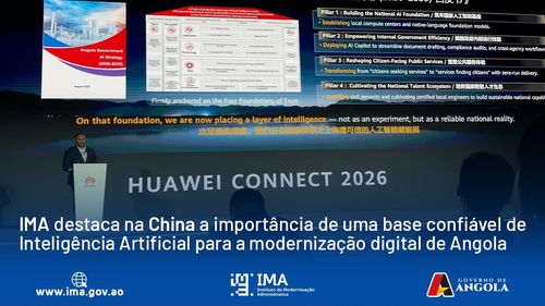 IMA destaca na China a importância de uma base confiável de Inteligência Artificial para a modernização digital de Angola
